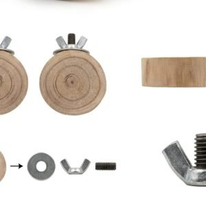 Natural Wooden Cage Perch with Wing Nut Fitting