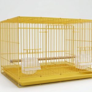 1 Ft  Metal Bird Cage with Perch & Feeders – Cage for Budgies, Lovebirds, Finches & Small Birds