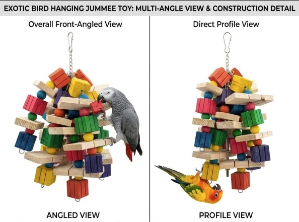 Exotic Bird Hanging Jumbo Chew & Foraging Toy