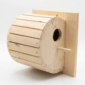 Premium Round Wooden Bird Breeding Nest Box