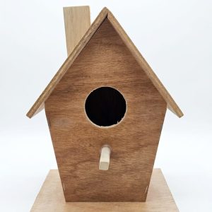 Classic Wooden Bird Nest House with Stand
