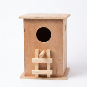 Wooden Bird Breeding Nest Box with Ladder